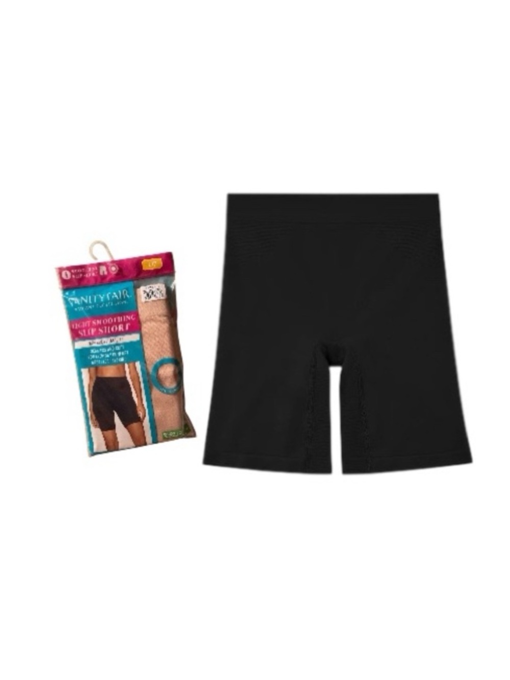 Vanity Fair Black Shapewear Slip Shorts